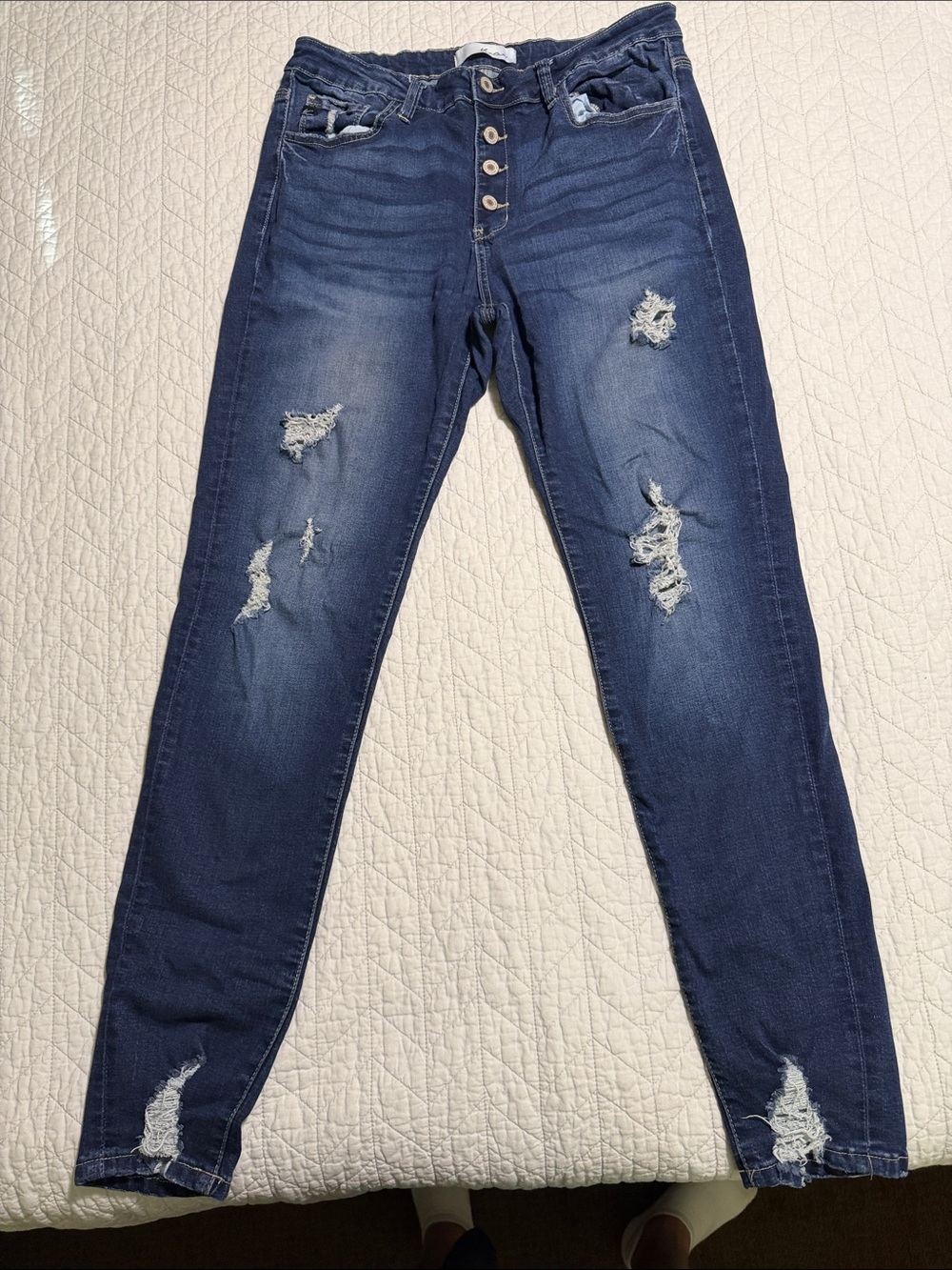 KanCan Indigo Ripped Skinny Jeans